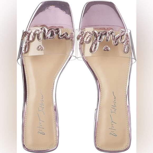 NWOB Blue by Betsy Johnson Sb-Mint Slide Sandal pink bridesmaid Sz 9 - Picture 9 of 9